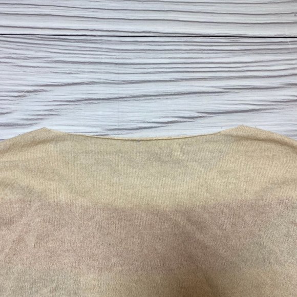 Joie Cashmere Broken Stripe Cream Red Sweater - Picture 14 of 14